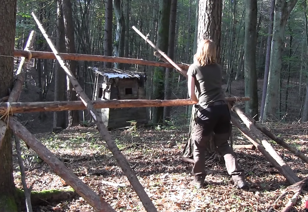 Survival Lilly lean to shelter woods 1