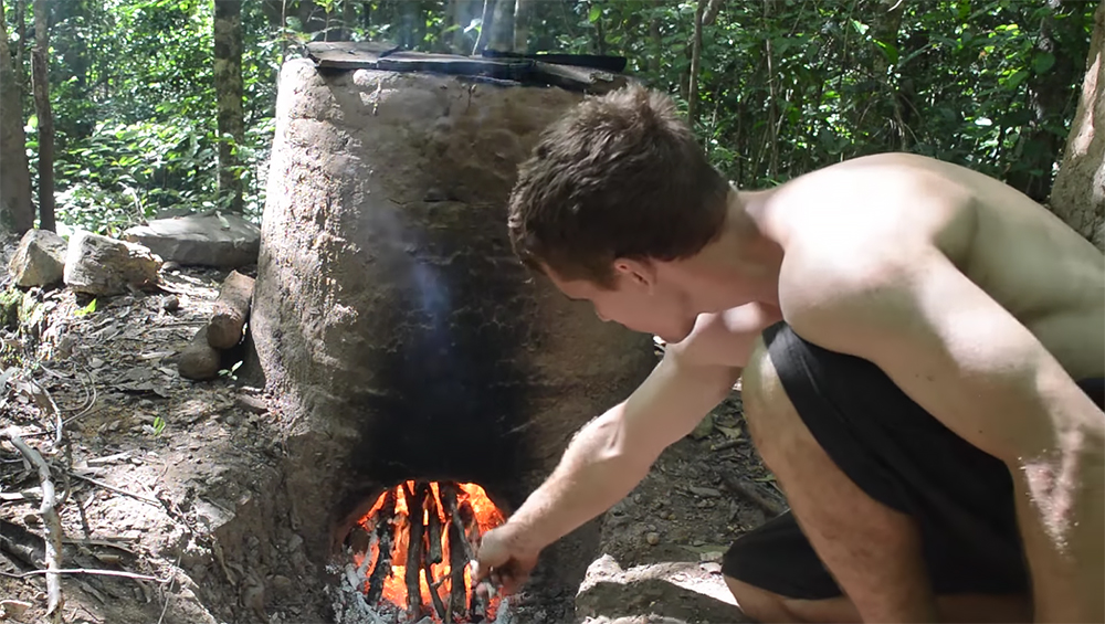 Primitive Technology termite clay kiln pottery fire 5
