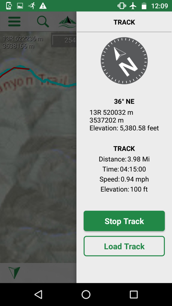 Cell phone land navigation 18 track reading
