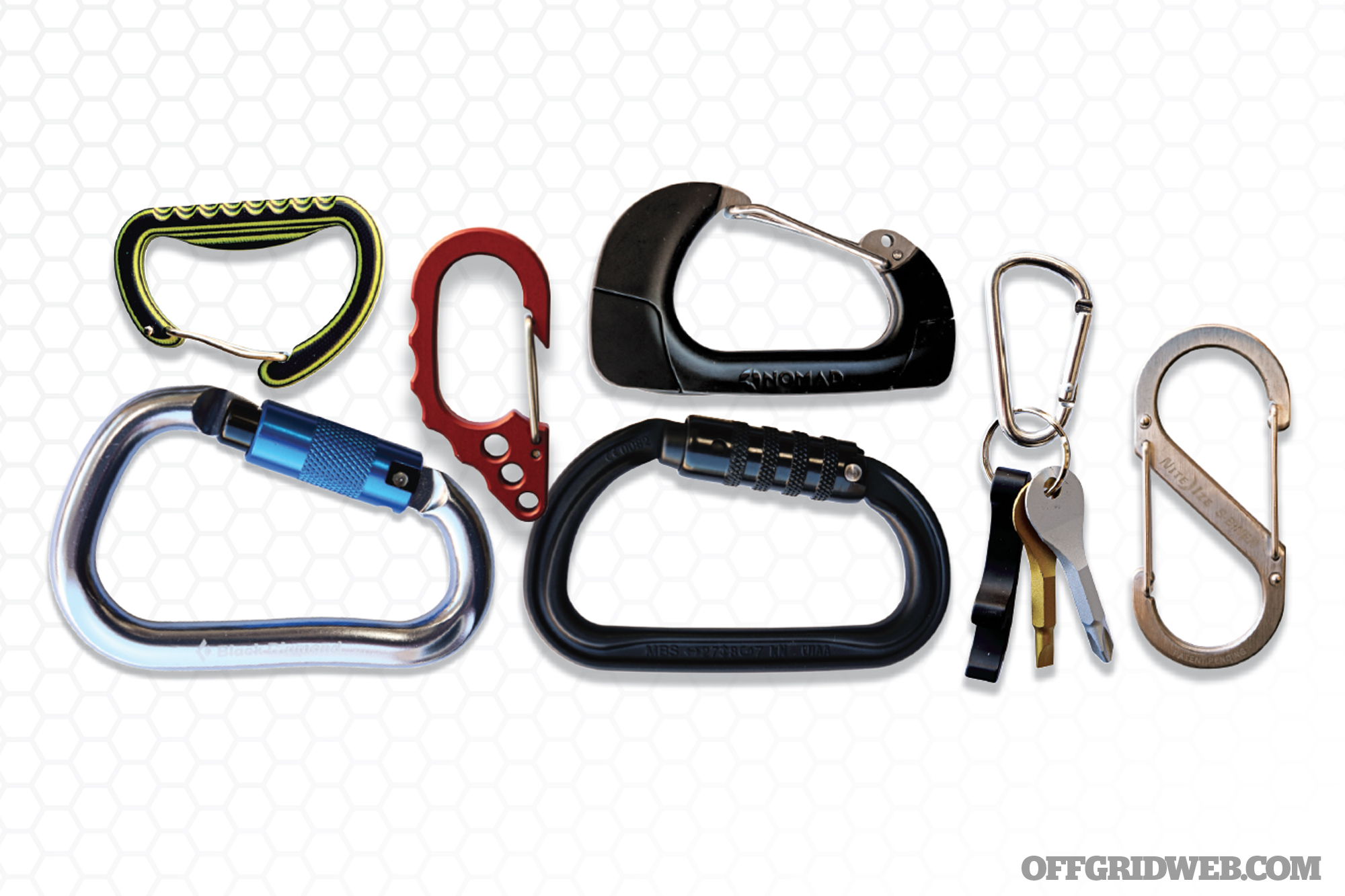 S Pattern Carabiner EDC Gear Snap Clips Hook Survival Keychain Tool JB 