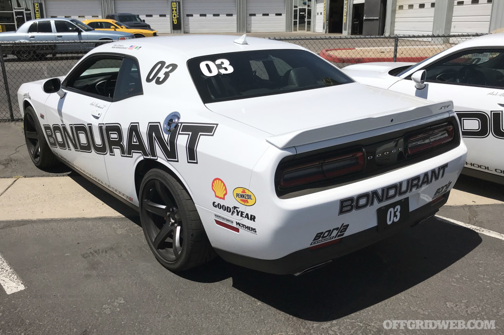 We spent most of our time in these 485hp Dodge Challenger SRT 392s.