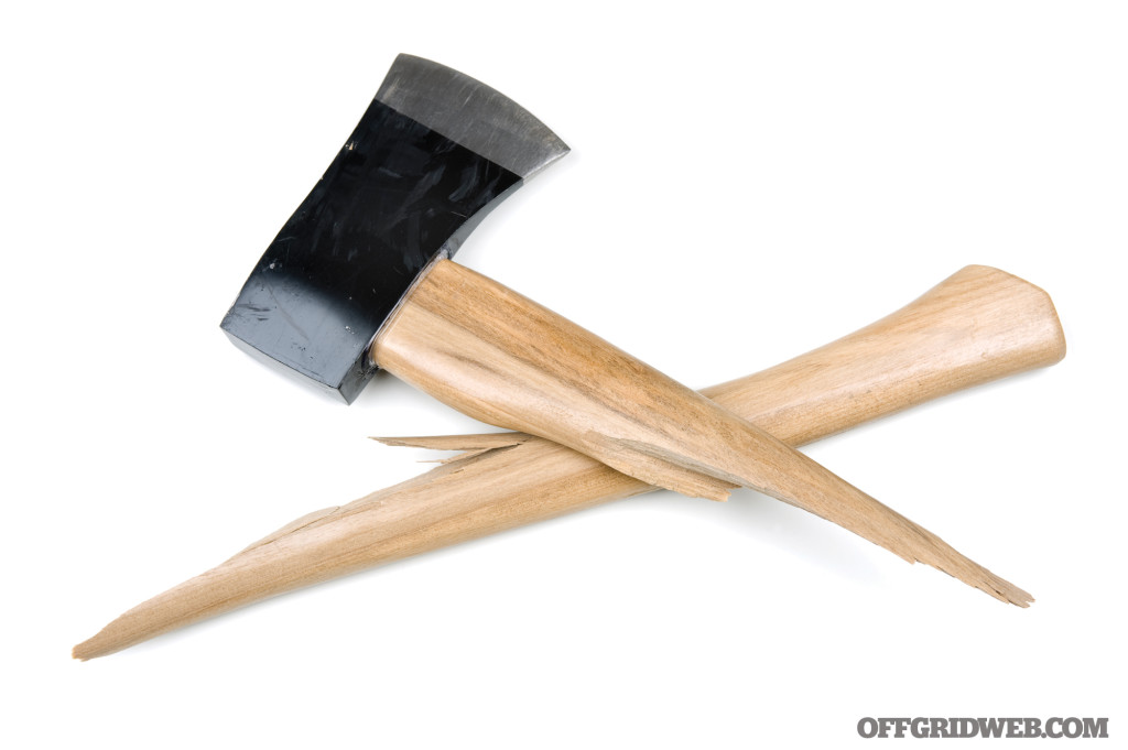 Broken ax that has made its last job.