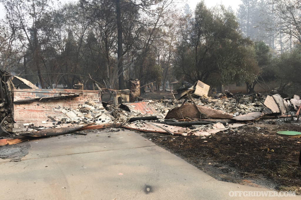 This photo, taken by Robert's friend, shows what remains of the Bruners' duplex.