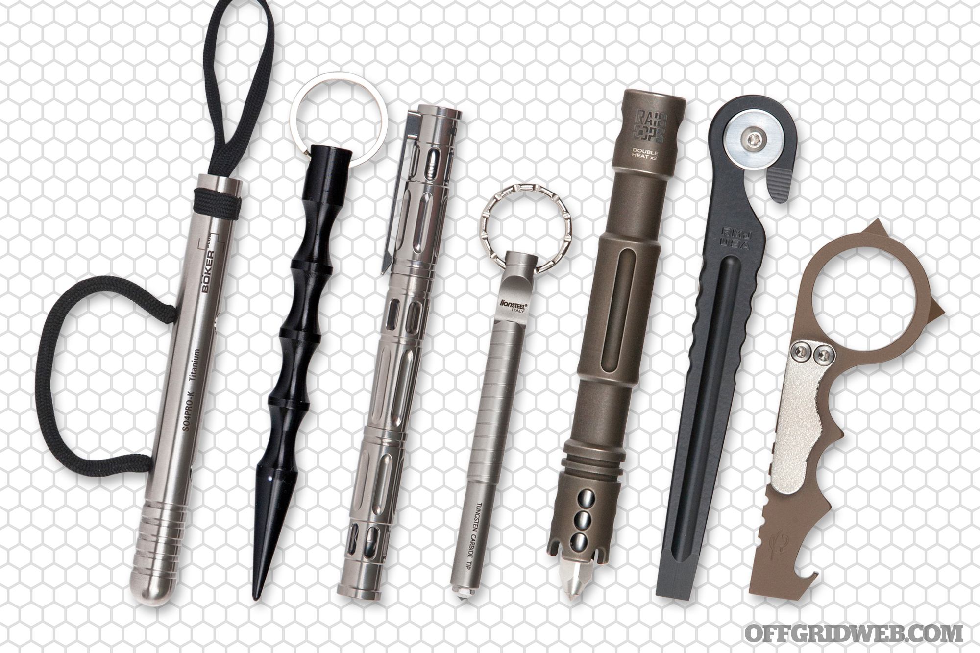 Weapon Self-defense Alloy Pen-shaped Kubaton Keychain Personal safty Tool Kit 
