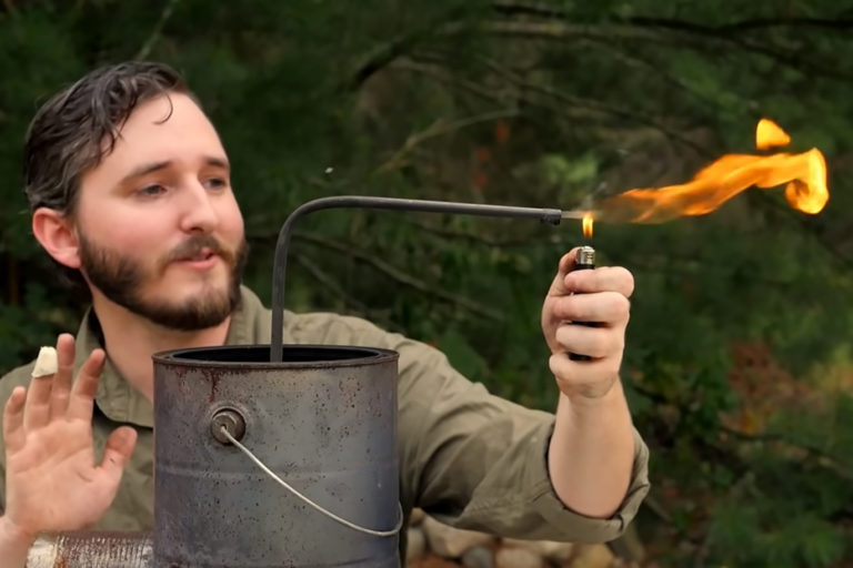 Making & Collecting Wood Gas Biofuel