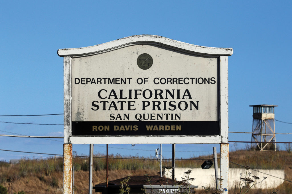 california state prison sign