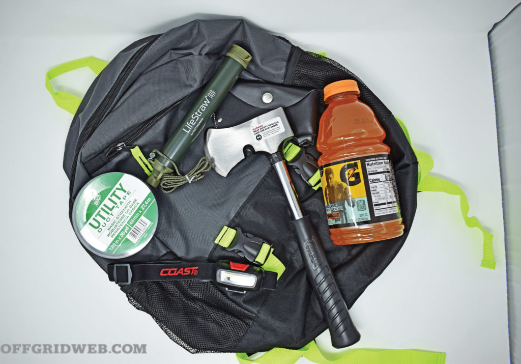 fred meyer urban survival gear challenge backpack camp axe