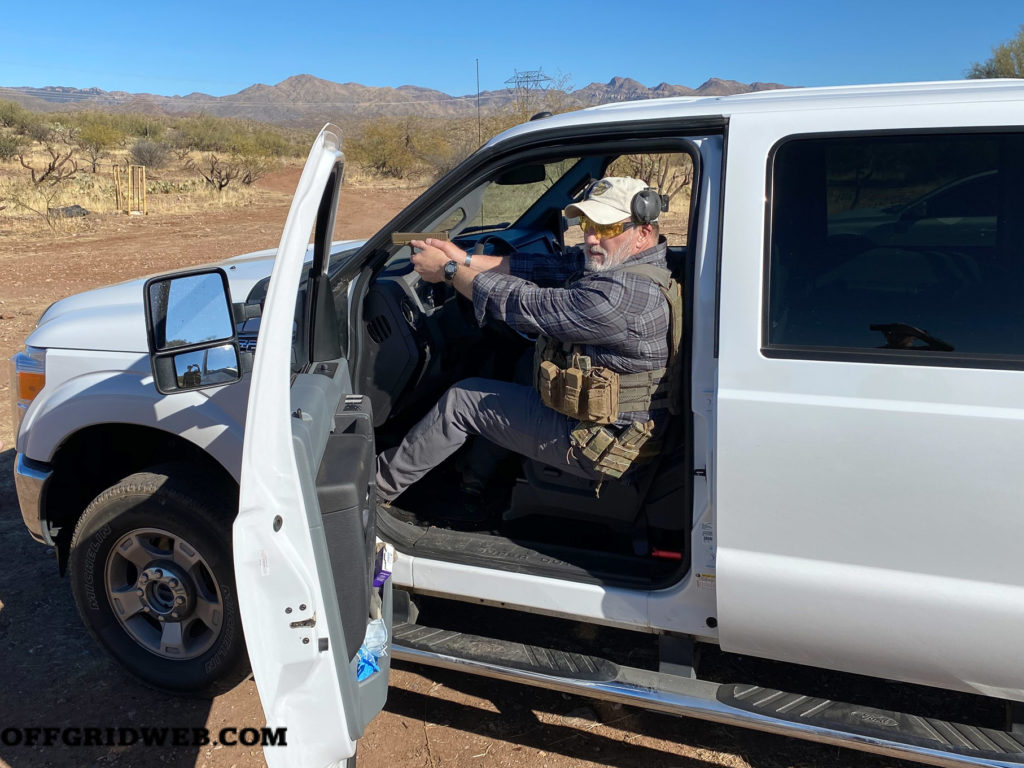 Timothy Lacy Guerrilla Mentor shooting from a vehicle