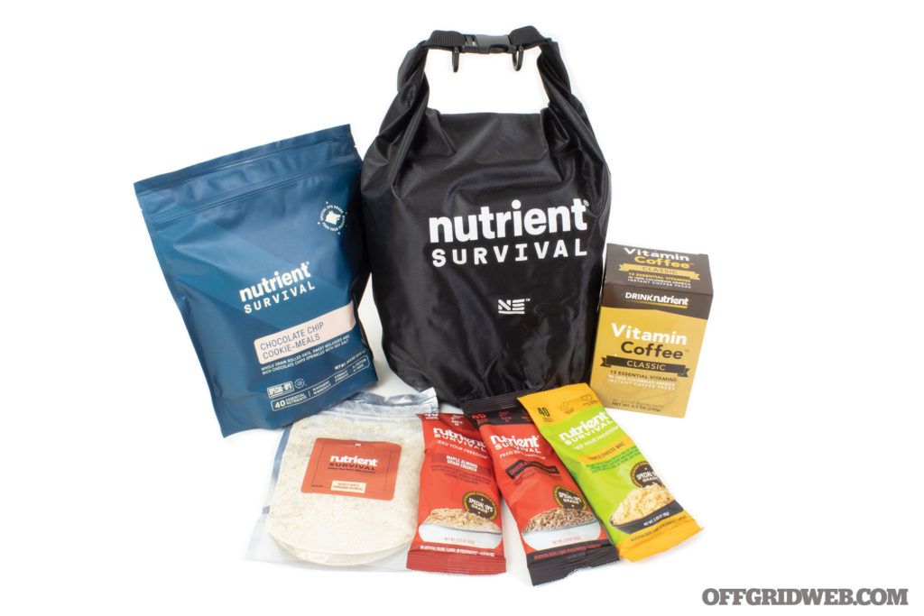 Studio photo of a pack of Nutrient Survival food.
