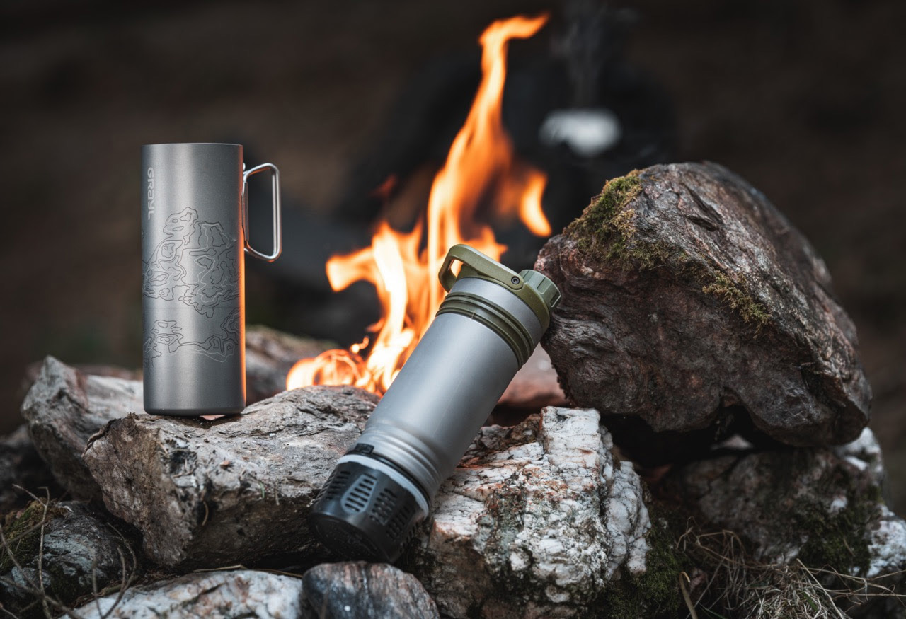 Grayl UltraPress Ti Purifier Bottle - Covert Black