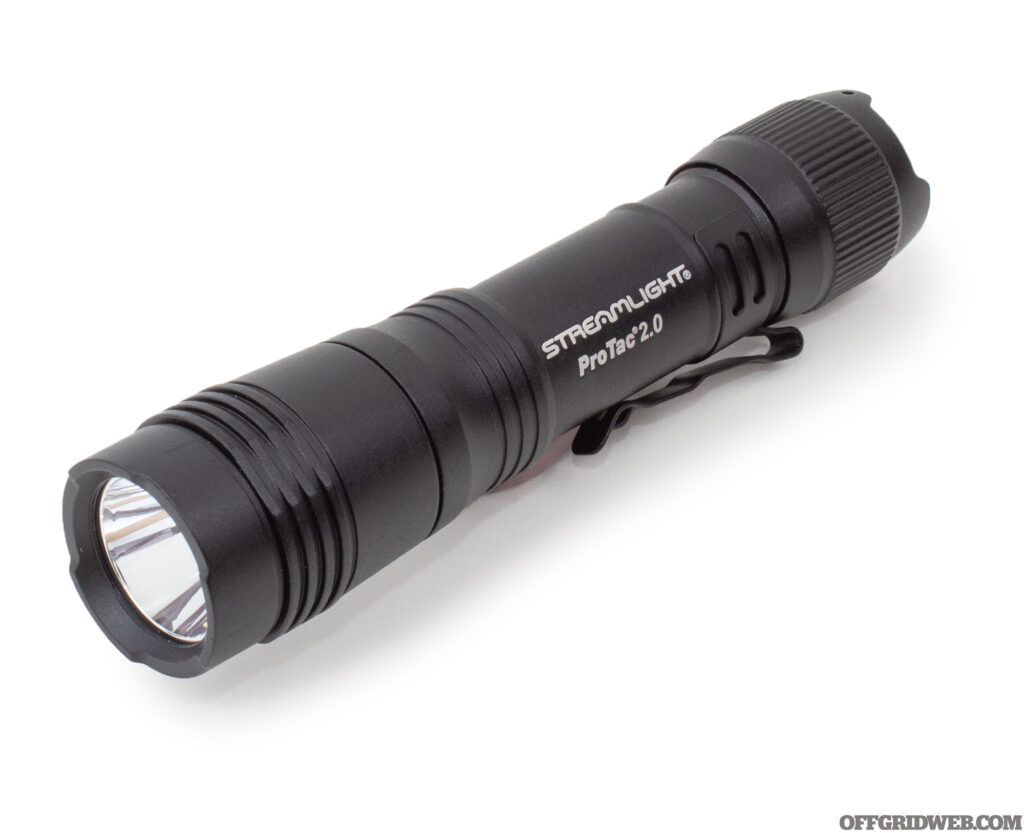 Studio photo of the Streamlight Protac 2.0 tactical flashlight.