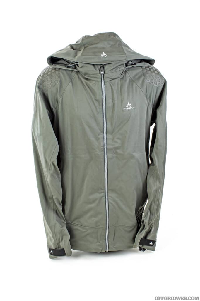 Studio photo of the 3L Element Proof Rain Jacket by Pnuma.