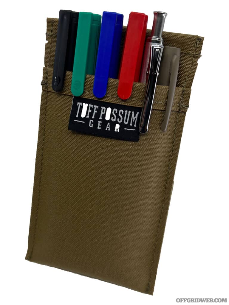 Studio photo of the front of the Field Writing Caddy made by outdoor company Tuff Possum.