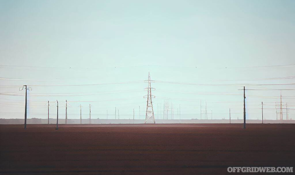 Photo of high-voltage power lines.