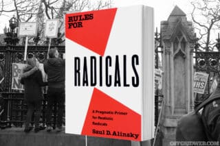 Photo of the cover of Saul D. Alinsky's book, Rules for Radicals.
