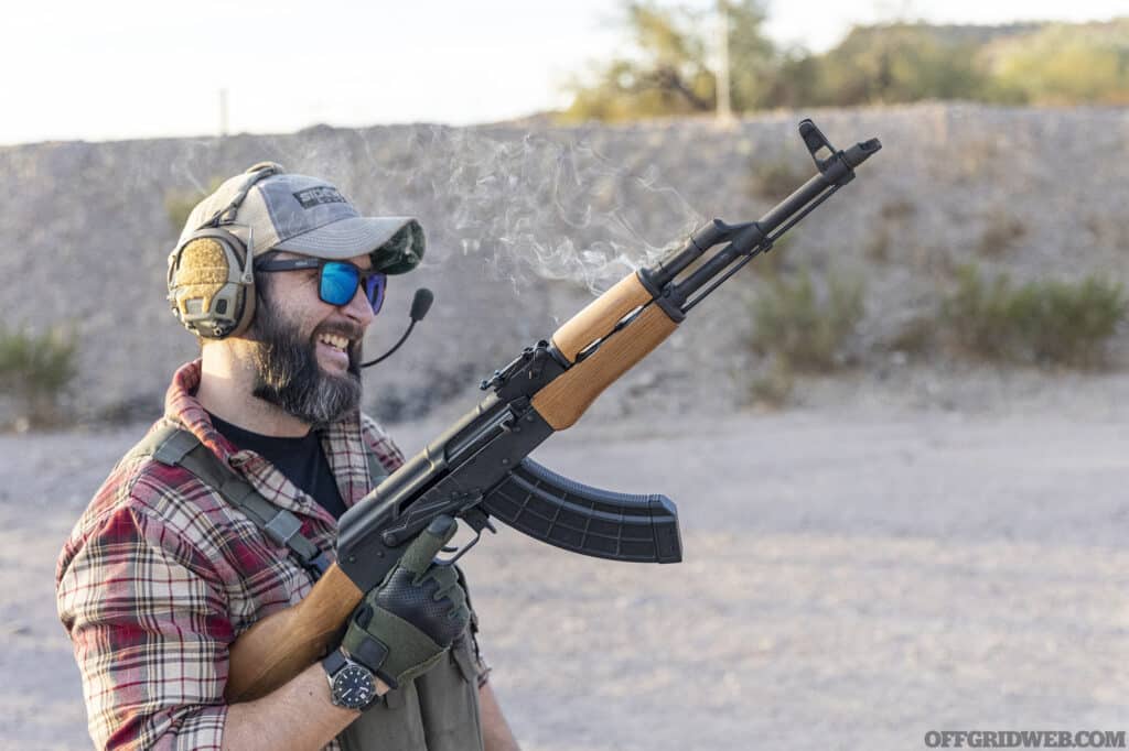 After a few magazines of rapid fire, wisps of smoke began to appear around the barrel and gas tube.