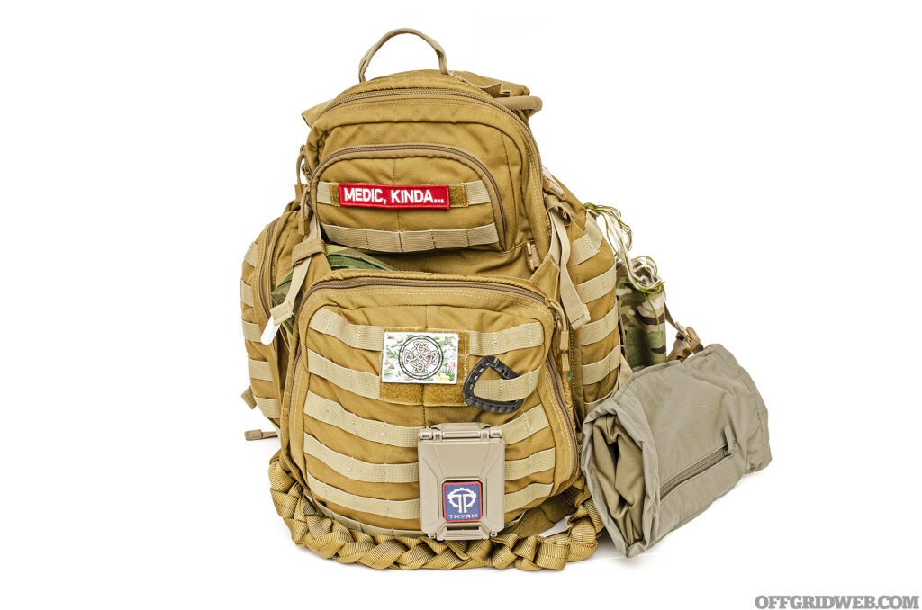 Studio photo of the 5.11 Tactical Rush 72 hour pack used as a northwoods stalking bag.