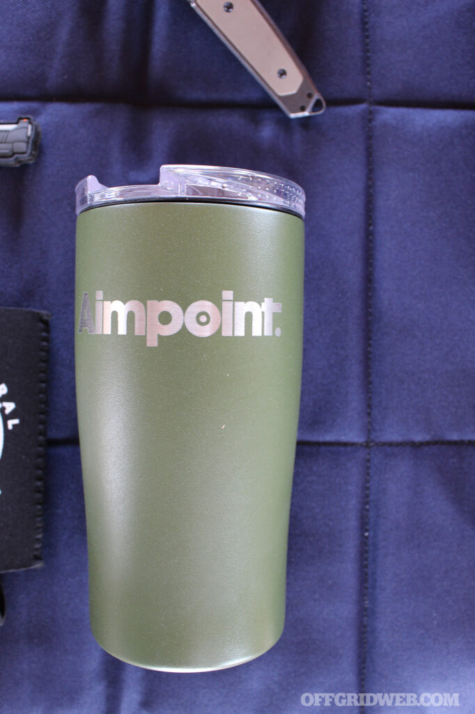 Photo of an Aimpoint tumbler.