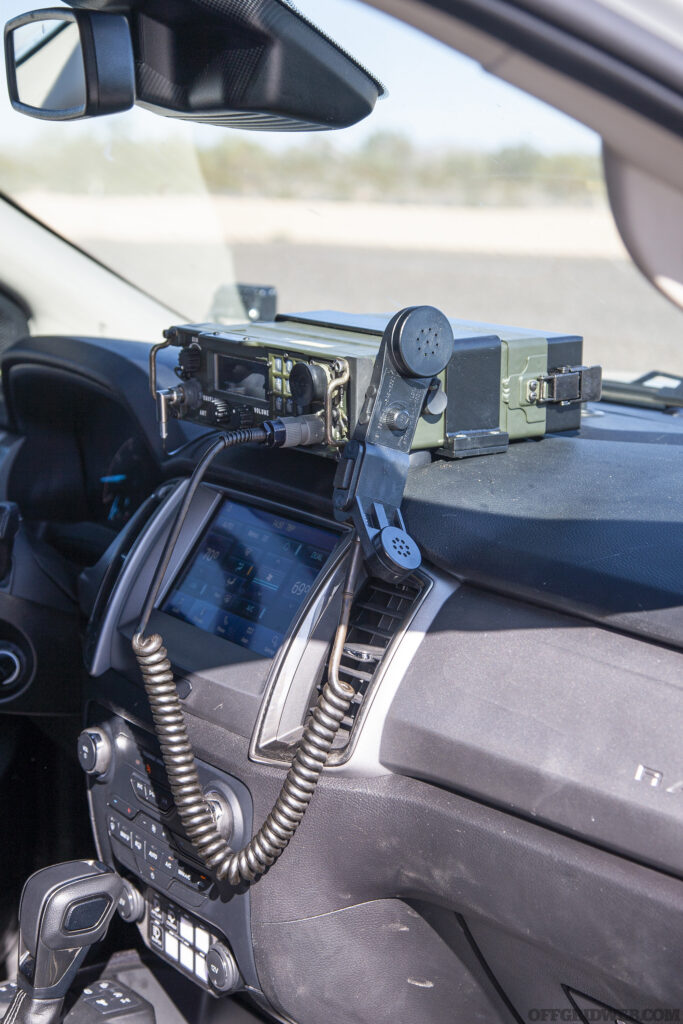 Photo of the center console of an upgraded Ford Ranger.