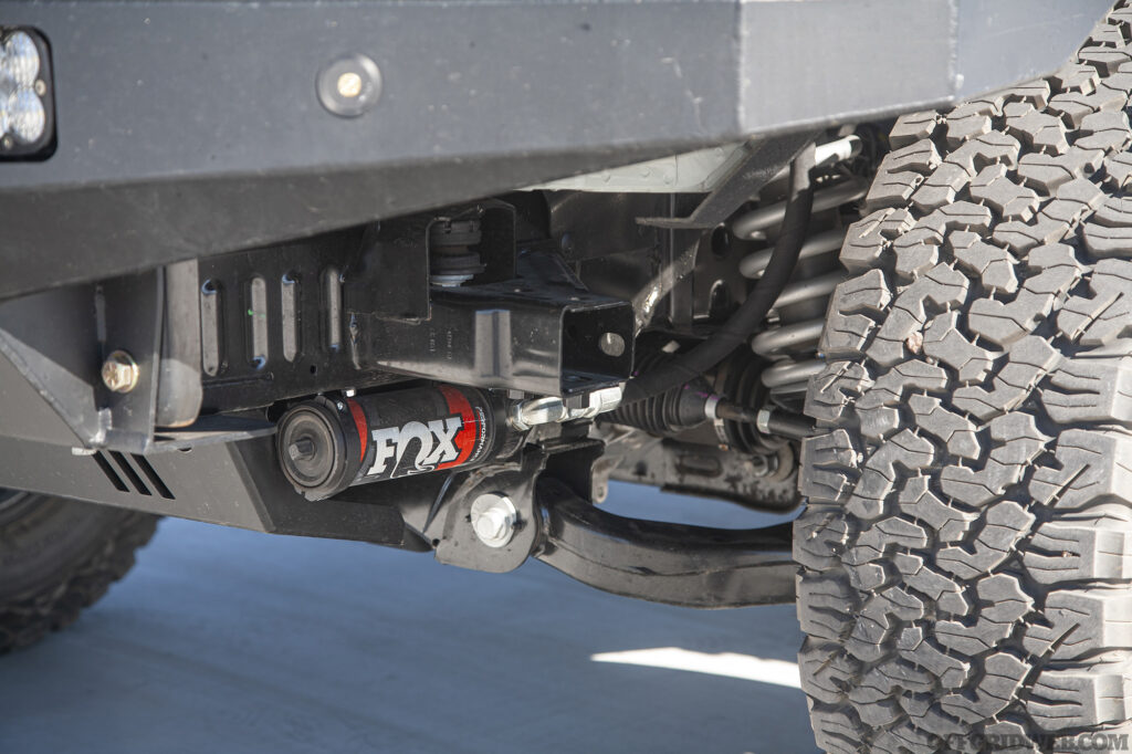 The upgraded suspension on a Ford Ranger.