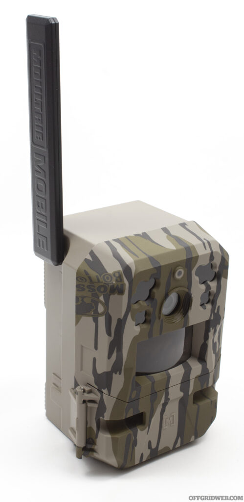 Studio photo of the Moultrie Mobile Edge Pro Cellular camera.