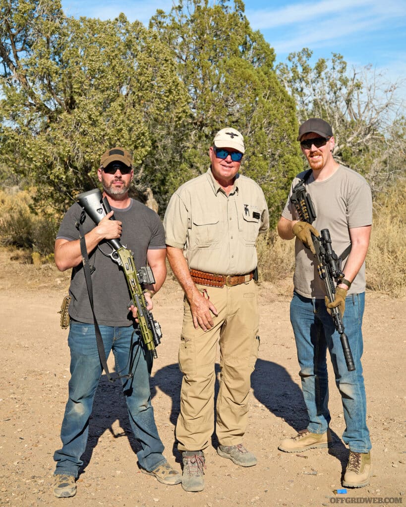 Photo of students at a tactical lever gun shooting class.