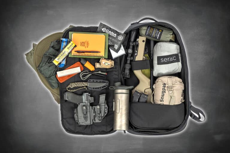 Featured image of the 10/22 Takedown Pack displaying all of it's contents on a gray chalk background.