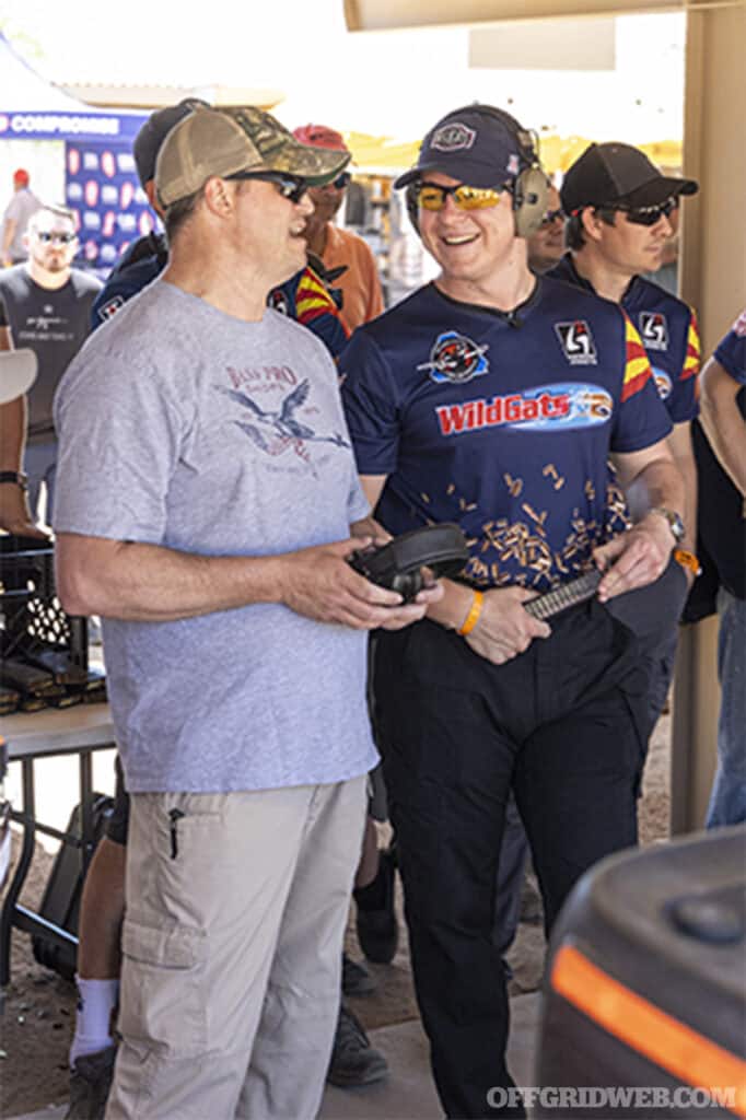 A University of Arizona Wild Gat member talks to the crowd.