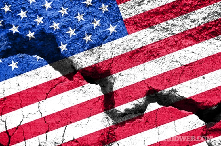 image of a framented American flag