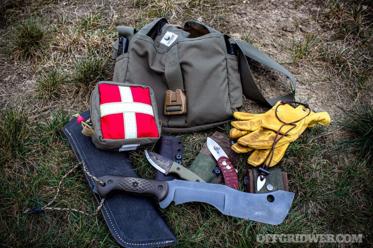 image of a bushcraft gear kit