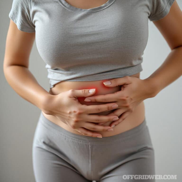 woman experiencing abdominal pain
