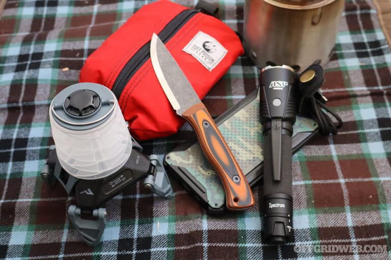 off grid lighting as part of a survival kit