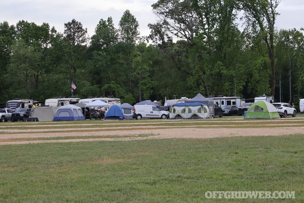 one of the camping areas at Mountian Readiness Expo