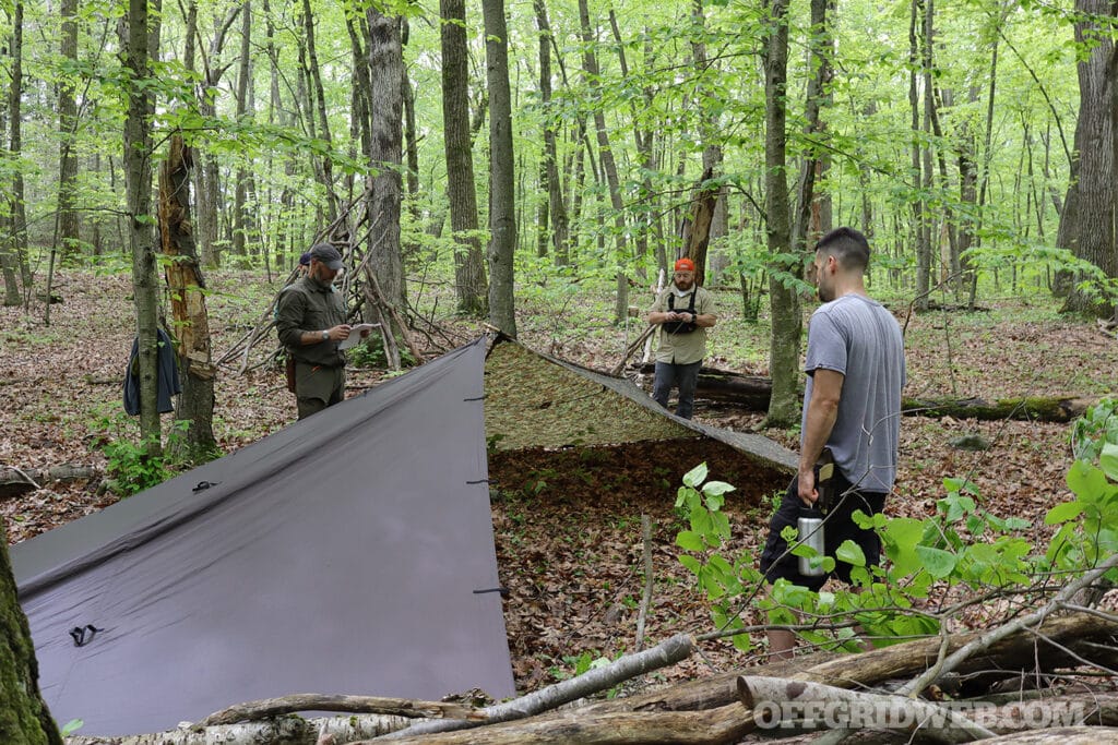 building wilderness survival shelters at raven wilderness school