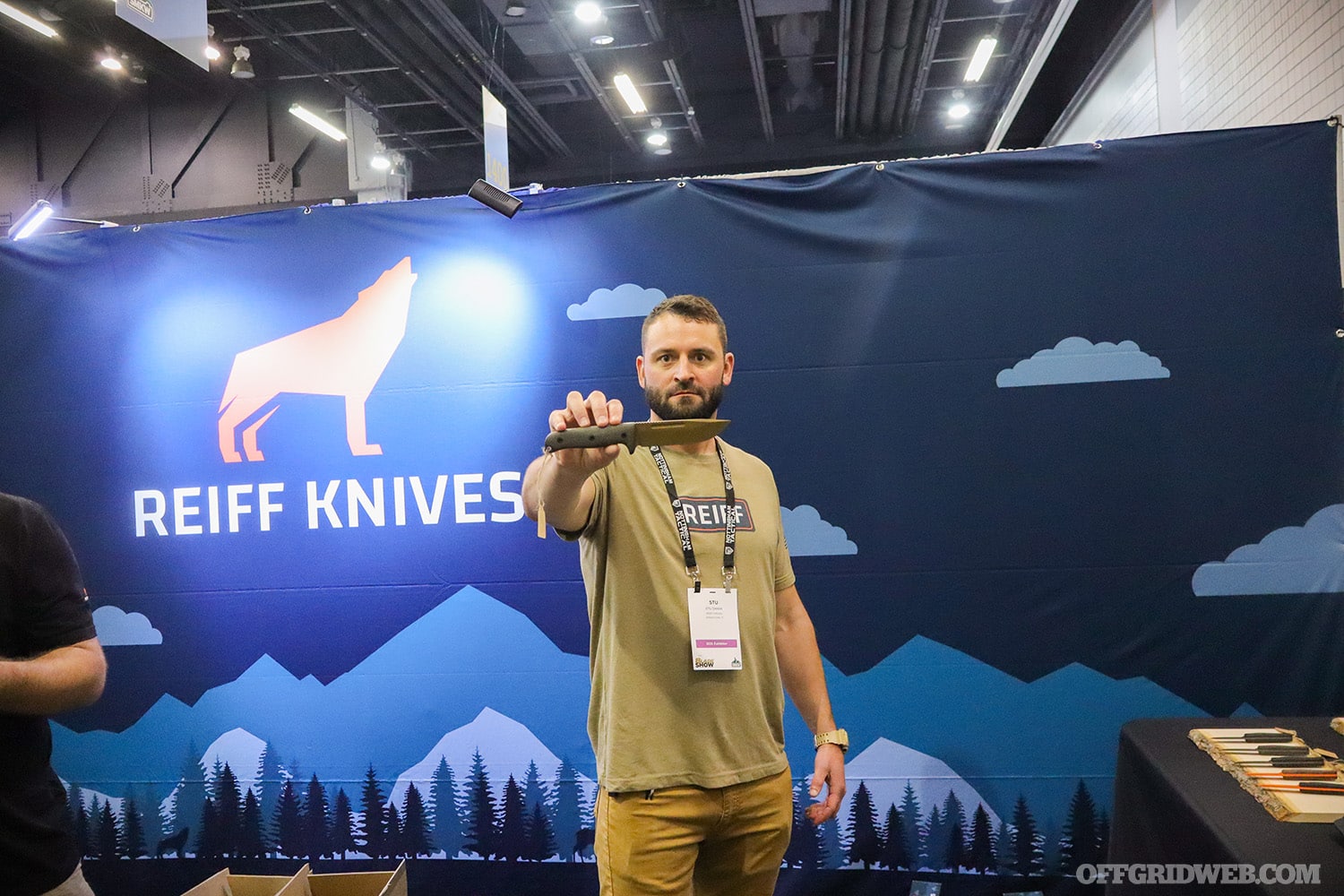 Stu from Reiff Knives at Blade Show