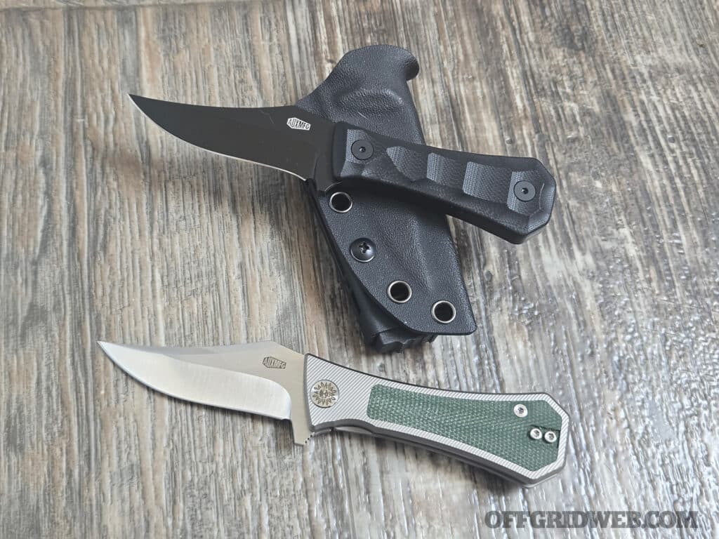 Auxiliary Manufacturing Production pocket bowie and pocket bowie folder