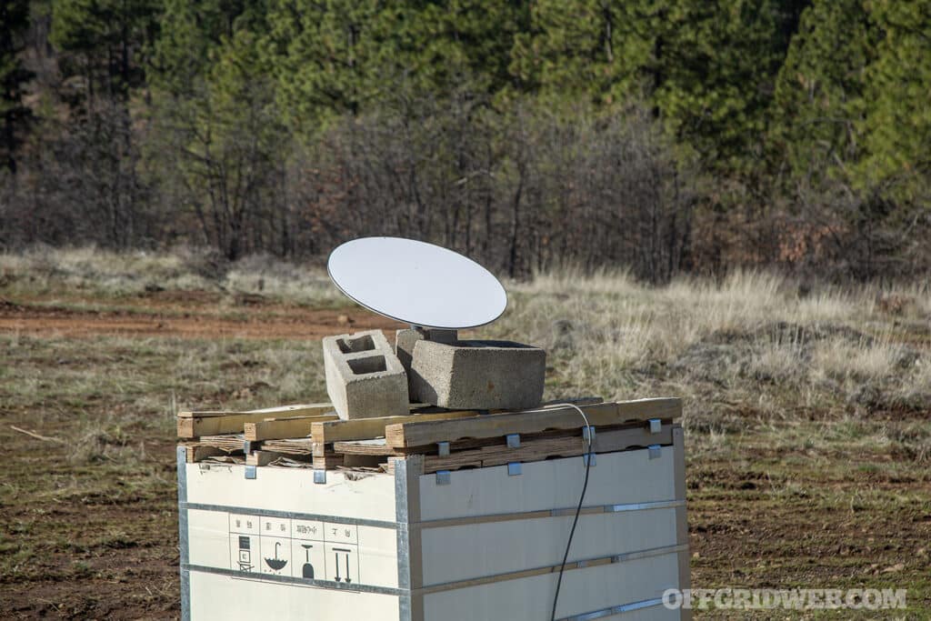 off grid satellite dish