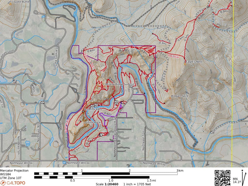 top map smith rock