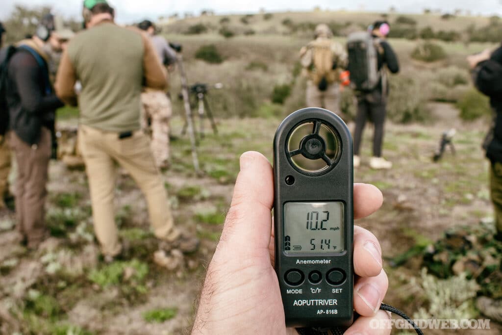 anemometer used in precision shooting