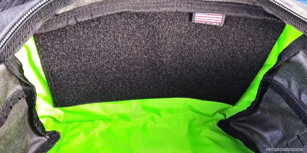 inside of road trip pack