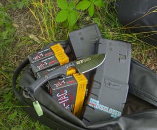 Knife with tactical gear