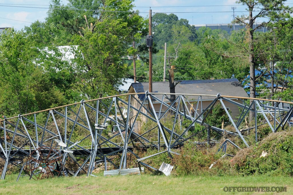 down mobile communication tower