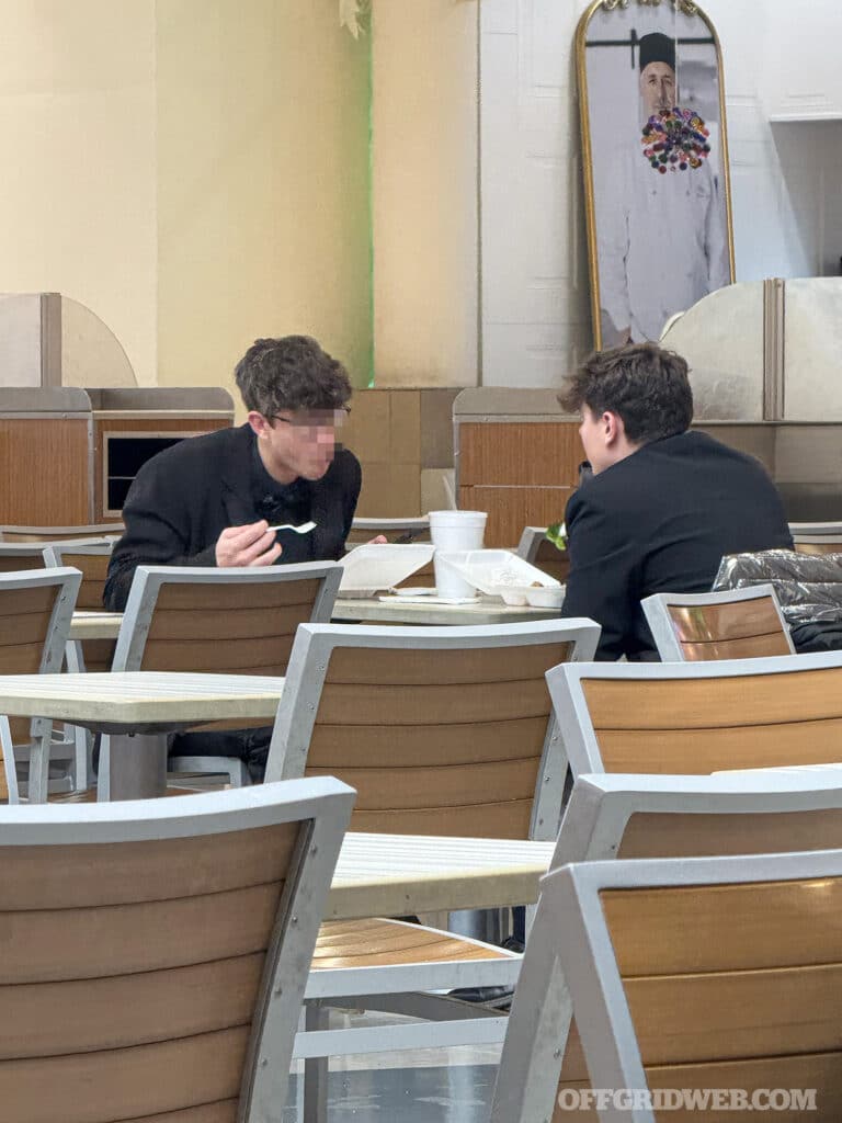 two people talking