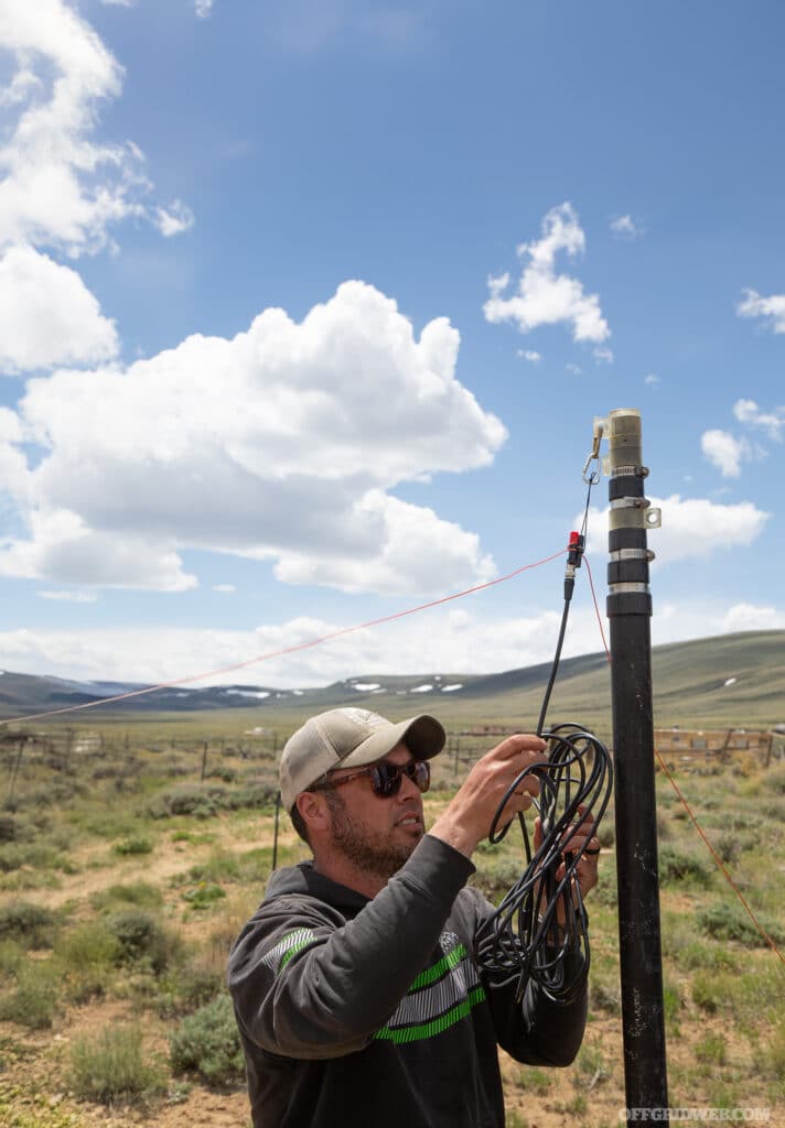 running antenna cable