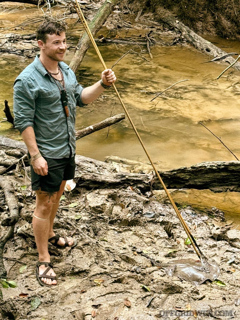 Peter Magnin with a caught stingray