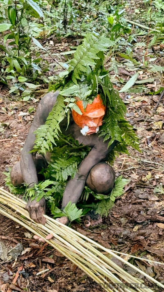 Tribeman dressed as demon