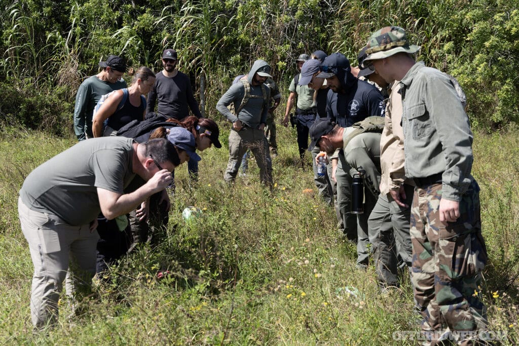 The nail-trail is a tracking drill used to imprint the shape of a track into the mind.