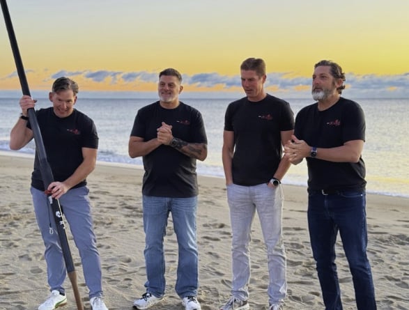 Crew of the Overwatch on the beach