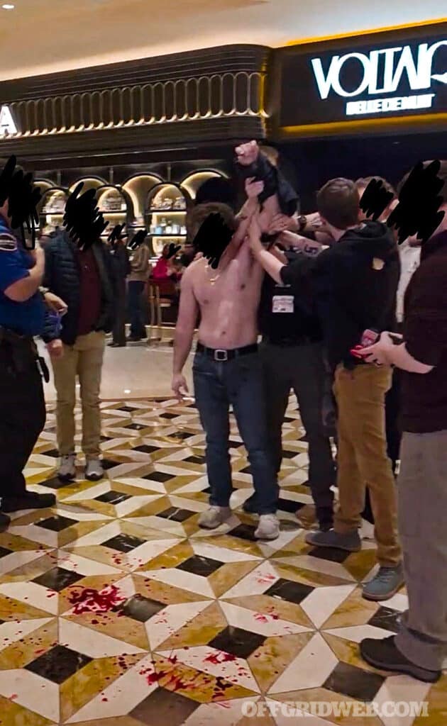 wounded man after knife fight