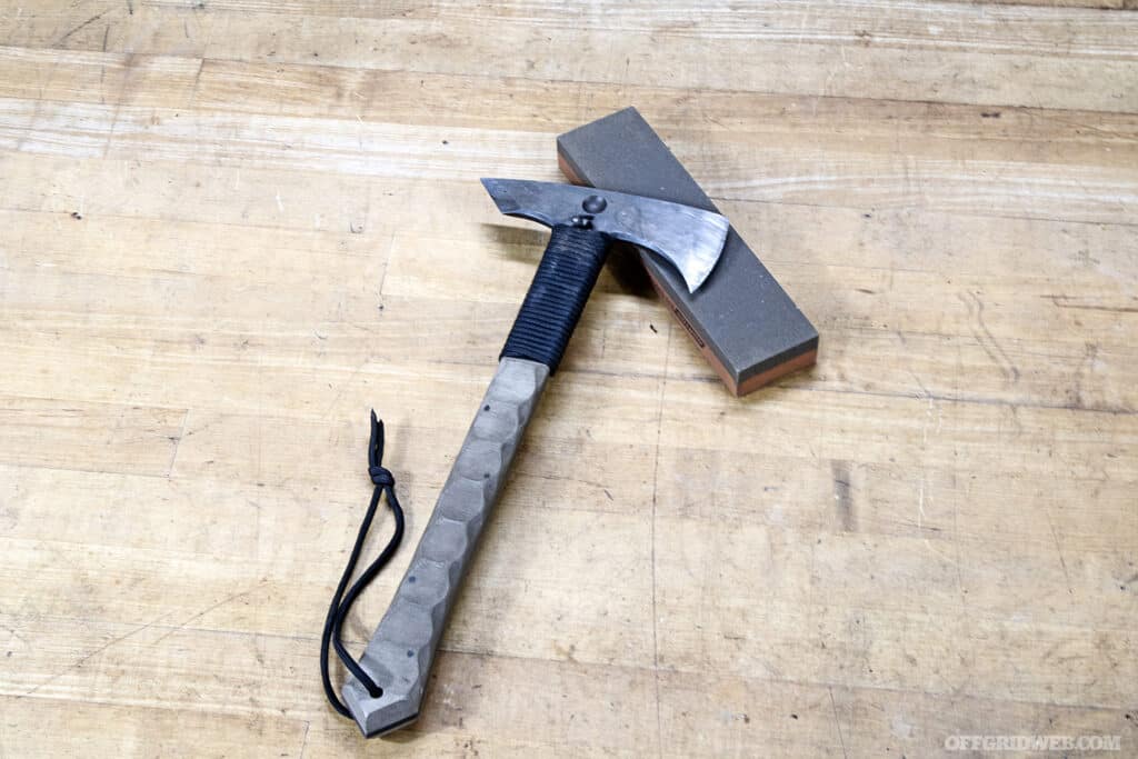 gear inspection hatchet on table
